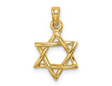 Star Of David Pendant in 14K Yellow Gold (NO CHAIN)